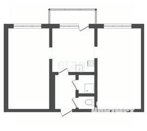2-к квартира, вторичка, 50м2, 5/5 этаж
