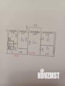 4-к квартира, вторичка, 61м2, 5/5 этаж