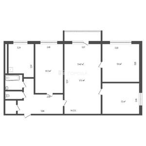 4-к квартира, вторичка, 67м2, 2/5 этаж