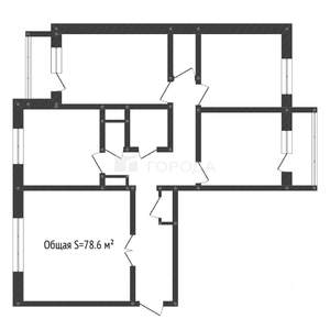 4-к квартира, вторичка, 79м2, 6/9 этаж