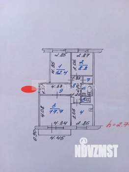 3-к квартира, вторичка, 66м2, 10/10 этаж