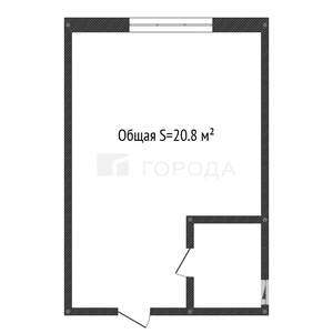 Студия квартира, вторичка, 21м2, 6/9 этаж