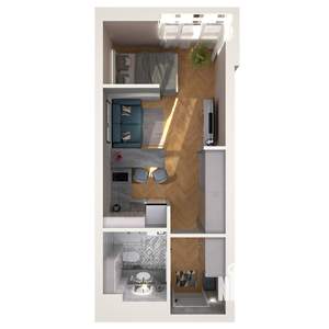 1-к квартира, строящийся дом, 27м2, 12/15 этаж
