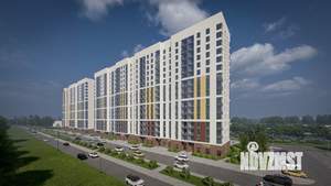 1-к квартира, строящийся дом, 38м2, 11/16 этаж