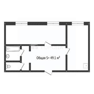 2-к квартира, вторичка, 49м2, 5/9 этаж