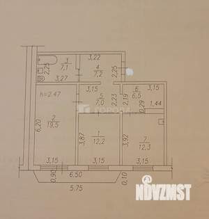 2-к квартира, вторичка, 72м2, 2/18 этаж