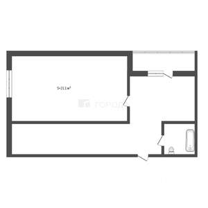 1-к квартира, вторичка, 21м2, 2/5 этаж