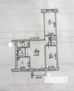 3-к квартира, вторичка, 57м2, 4/5 этаж
