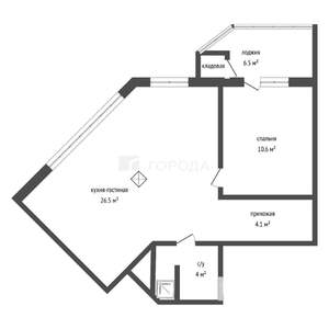 2-к квартира, вторичка, 48м2, 8/14 этаж