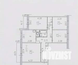 4-к квартира, вторичка, 77м2, 7/10 этаж