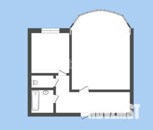 1-к квартира, вторичка, 42м2, 2/10 этаж