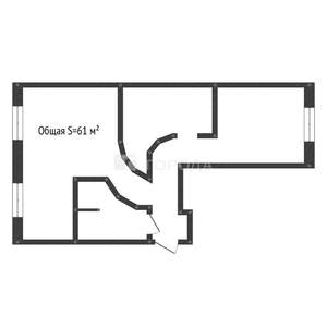 2-к квартира, вторичка, 61м2, 4/4 этаж