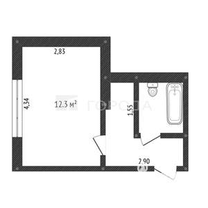 1-к квартира, вторичка, 20м2, 1/9 этаж