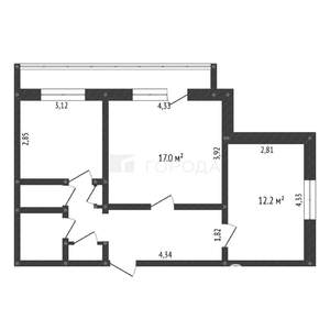 2-к квартира, вторичка, 58м2, 5/9 этаж