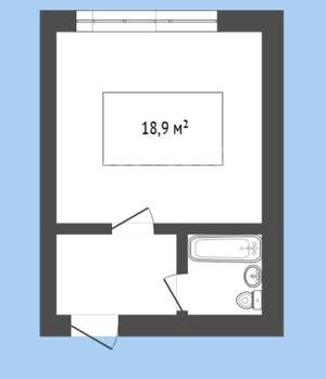 Студия квартира, вторичка, 19м2, 4/5 этаж