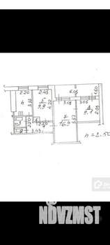 3-к квартира, вторичка, 57м2, 1/9 этаж