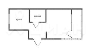 1-к квартира, вторичка, 40м2, 2/9 этаж