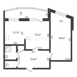 2-к квартира, вторичка, 80м2, 14/16 этаж