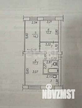 3-к квартира, вторичка, 63м2, 1/5 этаж