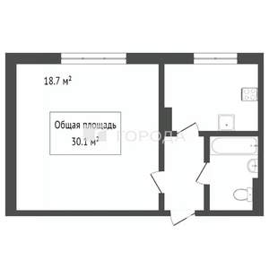 1-к квартира, вторичка, 30м2, 2/9 этаж