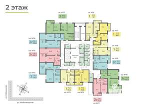 2-к квартира, вторичка, 55м2, 2/21 этаж