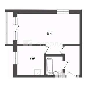 1-к квартира, вторичка, 31м2, 5/5 этаж