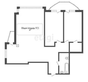 3-к квартира, вторичка, 98м2, 9/16 этаж