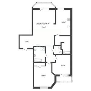3-к квартира, вторичка, 118м2, 4/9 этаж