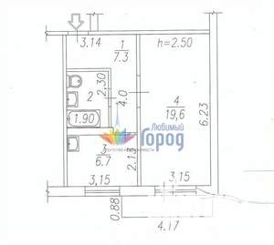 1-к квартира, вторичка, 38м2, 9/11 этаж