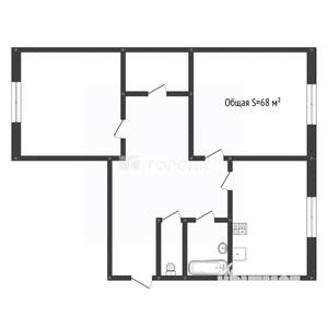 2-к квартира, вторичка, 68м2, 3/5 этаж