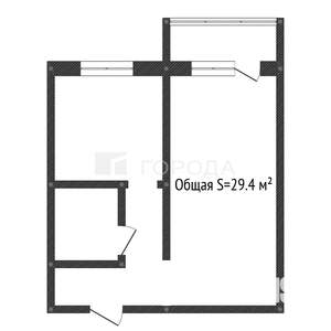 1-к квартира, вторичка, 29м2, 4/5 этаж