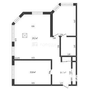 2-к квартира, вторичка, 80м2, 3/16 этаж