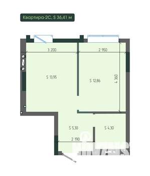 2-к квартира, вторичка, 36м2, 6/12 этаж