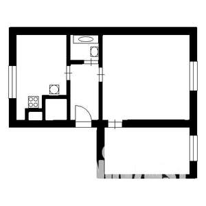 2-к квартира, вторичка, 40м2, 1/2 этаж