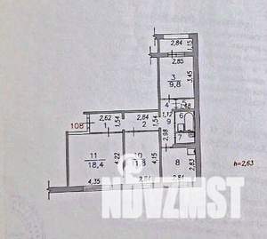 3-к квартира, вторичка, 66м2, 9/9 этаж