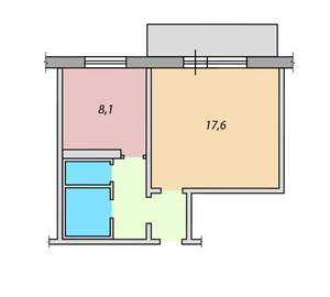 1-к квартира, вторичка, 35м2, 3/1 этаж