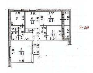 4-к квартира, вторичка, 81м2, 1/9 этаж