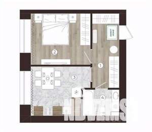 1-к квартира, вторичка, 33м2, 2/5 этаж