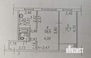 2-к квартира, вторичка, 45м2, 2/5 этаж