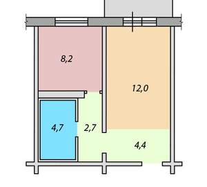 1-к квартира, вторичка, 32м2, 3/1 этаж