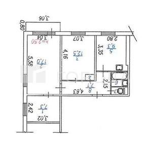 3-к квартира, вторичка, 57м2, 8/10 этаж