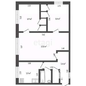 3-к квартира, вторичка, 47м2, 1/5 этаж