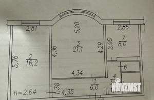 2-к квартира, вторичка, 58м2, 5/10 этаж