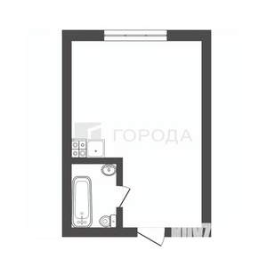 1-к квартира, вторичка, 23м2, 3/5 этаж