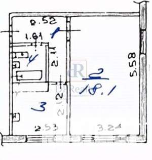 1-к квартира, вторичка, 31м2, 2/5 этаж