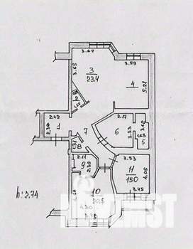 3-к квартира, вторичка, 127м2, 4/9 этаж