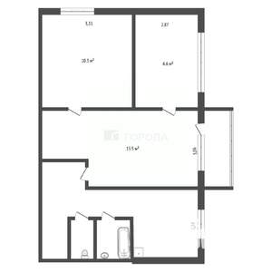 3-к квартира, вторичка, 47м2, 5/5 этаж