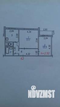 2-к квартира, вторичка, 52м2, 9/9 этаж
