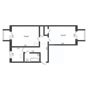 2-к квартира, вторичка, 58м2, 4/4 этаж