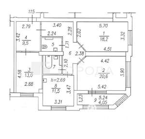 3-к квартира, вторичка, 98м2, 9/17 этаж